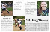 Information #20 Carly Williams - LeagueAthletics.comfiles.leagueathletics.com/Text/Documents/3828/21107.pdf#20 Carly Williams 1B/P Athletic Achievements Academics & Leadership Personal