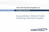 SonicWALL NSA E7500 Getting Started Guidesoftware.sonicwall.com/firmware/beta/documentation/Sonic... · 2007-07-18 · • X1 DNS2> • X1 DNS3> > s t l u a f e D t e •S The X1