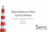 Short Course Delivery PHEIs - SAAIR...members & short course provision • All registered and accredited Higher Education providers • Many work with SETAs under QCTO mandate •