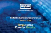 Stifel Industrials Conference - Roper Technologies Presentation... · 2019-02-19 · Expected in 2016 $0 $100 $200 $300 $400 $500 $600 $700 $800 $900 ... » SaaS Trading Network &