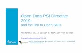 Open Data PSI Directive 2019€¦ · Open Spatial Data Infrastructure (open SDI) • Effective governance of open spatial data, E-GOS (2016-2018, H2020) & E-GOS Local (2017-2019)
