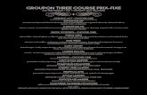 GROUPON THREE COURSEPRIX-FIXE GROUPON THREE COURSEPRIX-FIXE $45 PER PERSON / TAX + GRATUITY NOT INCLUDED