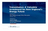 Transmission: A Valuable Investment for New England's ... · 5. New England East‐West Solution a. Greater Springfield components b. Rhode Island components c. Interstate Reliability