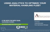USING ANALYTICS TO OPTIMIZE YOUR MATERIAL HANDLING …cdn.modexshow.com/seminars/assets-2016/985.pdf · (per an article “On 5 ways to reduce costs of your industrial vehicle fleet”-