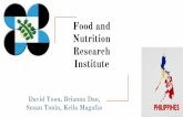 Food and Nutrition Research Institute · 2017-05-04 · Research in Food Security, Climate and Change, Nutrition Guidelines Promoting health and nutrition 42nd FNRI Seminar Series