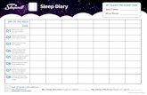 Sleep Diary MY SLEEP PRESCRIPTION · 2019-03-18 · Q8 MY SLEEP PRESCRIPTION Bed Time: Rise Time: DAY OF THE WEEK DATE Note anything that interfered with your sleep Q7 What time did