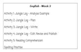 English - Week 3...English - Week 3 Activity 1: Jungle Log - Analyse Example Activity 2: Jungle Log - Plan Activity 3: Jungle Log - Write Activity 4: Jungle Log - Edit, Revise and