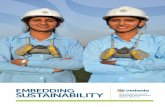 EmbEdding sustainability Vedanta Resources plc ......assess this report, and site visits were made to BALCO, Hindustan Zinc Ltd, KCM, VAL-Lanjigarh, Sterlite, Sterlite Energy Ltd (SEL)