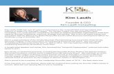 Kim Lauth · 2019-05-13 · Kim Lauth, CFRE has over 27 years of experience in the nonprofit field and has helped raise millions of dollars for charitable causes. For the last 5 years