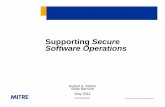 Supporting Secure Sft O tiSoftware Operations · Cyber Observable Broader Use Cases Detect malicious activity from attack patterns Empower & guide incident management Identify new