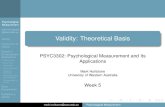 Validity: Theoretical Basis - GitHub Pagesmark-hurlstone.github.io/Week 5. Validity Theoretical Basis.pdf · Validity Validity in Psychometrics A basic deﬁnition of validity is
