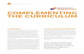 COMPLEMENTING THE CURRICULUM€¦ · 768 managers and other executives who were surveyed said that this analytical skill set will become ever important as the workplace continues