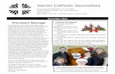 Vanier atholic Secondary · 2019-12-10 · Vanier atholic Secondary 16 Duke Road, Whitehorse, YT Y1A 4M2 Phone: (867) 667-5901 Fax: (867) 393-6370 Ryan Sikkes, Principal Jeanette