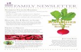 family newsletter - Oregon · family newsletter N utrieNts F ouNd i N r adishes • Radishes are an excellent source of vitamin C, which boosts the immune system. • The fiber in