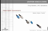 -Troy Bowen, JFC Solutions · The Connector Fiber optic connectors have traditionally been the biggest concern in using fiber optic systems. Connectors were once unwieldy and difficult