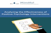 Analyzing the Effectiveness of Positive Psychology ... the... · theoretical tradition of positive psychology cfm. Sin and Lyubomirsky (2009), that is, a psychological inter-vention