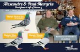 Alexandre & Paul Margris...Ace Pigeons National Ace Pigeons 1. National Ace Pigeon +400 km ’13 (Turbo Jet – lost in race) 2. National Ace Pigeon +400 km ’13 (Real de Lou –