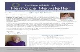 Heritage Middleton Heritage Newsletter · This month – and every other month – we hope you take advantage of all the engaging activities Heritage has to offer, from the exercise