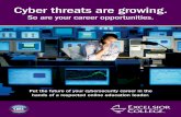 Cyber threats are growing. - Excelsior College · CYbEr oPErationS The bachelor’s in cyber operations provides students with technical skills through labs, simulations, and other