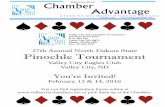 February 2016 Chamber Advantage - Valley City...February 2016 701-845-1891 27th Annual North Dakota State Pinochle Tournament Valley City Eagles Club Valley City, ND You’re Invited!