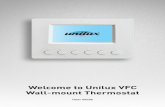 Welcome to Unilux VFC Wall-mount Thermostat · 5. Adjust the heat temperature set point by pressing Up or Down, then press OK 6. Adjust the cool temperature set point by pressing