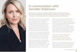 In conversation with Jennifer Robinson · ble job, engaging in important proactive work with her mandate. She says, “I felt committed to assisting [Agnes] with the good work she’s