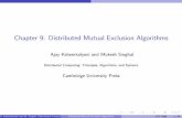 Chapter 9: Distributed Mutual Exclusion Algorithmsranido/mo441/slides/Chapter9.pdf · Chapter 9: Distributed Mutual Exclusion Algorithms Ajay Kshemkalyani and Mukesh Singhal Distributed