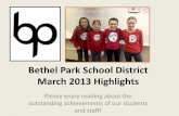 Bethel Park School District April 2011 Highlights 20133.pdf · qualified to compete at the DECA ... • Finished in Third Place at the WPIAL ... The students wrote the script in Latin,