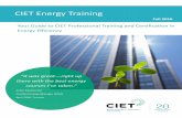 CIET Energy Trainingcietcanada.com/wp-content/uploads/2016/07/CIET... · providing the training room and taking care of the catering, we can offer you discounted rates on most of