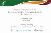 Decision support tools for farm-level fertilizer ...oar.icrisat.org/9600/1/ar_usaid2_jun2016.pdf · Decision support tools for farm-level fertilizer recommendation in Ethiopia Tilahun