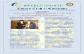Weekly update Rotary Club of Etobicoke...Weekly update Website: enjoying school because of the inviting feel of it and the fact that everyone is so nice. Although I don't understand