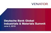Deutsche Bank Global Industrials & Materials Summit/media/Files/V/... · Deutsche Bank Global Industrials & Materials Summit June 5, 2019. ... Active Materials 5% Architectural Coatings