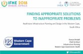 FINDING APPROPRIATE SOLUTIONS TO INAPPROPRIATE … · Mitchells Plain Hospital, ape Town (2013) Du Noon CHC (2015) Security: Solutions. #IFHEcongress2018 • Rapid population growth