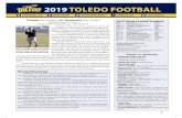 2019 TOLEDO FOOTBALL - Amazon S3 · 2019-08-25 · DT (N) 93 Nate Childress Sr. 6-3 295 Rossford, Ohio-Rossford 98 Tyrone Chambers Jr. 6-4 360 Cleveland, Ohio-Lyndhurst Brush DT 92