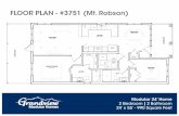FLOOR PLAN - #3751 (Mt. Robson)...Modular 24’ Home 2 Bedroom I 2 Bathroom24’ x 55’ - 990 Square Feet FLOOR PLAN - #3751 (Mt. Robson)
