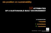 12 ATTRIBUTES OF A SUSTAINABLE BUILT ENVIRONMENT · Role of the architects and importance of design as an integrating framework. Architects may not be the soledrivers. However, design