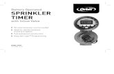 Battery Operated SPRINKLER TIMER · 1. Make sure the main timer unit is fully inserted into the docking bay. 2. Twist on the protective timer cover tight enough to ensure a waterproof,