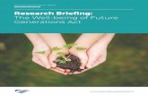 Research Briefing: The Well-being of Future Generations Act documents/18-033/18... · Research Briefing: The Well-being of Future Generations Act 1 1. The Act The Well-being of Future