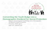 Converting the Youth Bulge into a Demographic Dividend for … · 2018-03-28 · frustrated youth is likely to become a potential source of social and political instability. (WB,