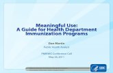 Meaningful Use: A Guide for Health Department Immunization ...Clinical workflow dictates that consolidation of systems (such as EHR linkage to IIS) simplifies and therefore improves