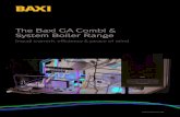 The Baxi GA Combi & System Boiler Range · Features and benefits Baxi Duo-tec Combi GA Baxi Neta-tec Combi GA Baxi Megaflo System Compact GA Gas Adaptive Control Automatic set-up