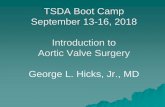 TSDA Boot Camp September 13-16, 2018 Introduction to ... · Valvular Aortic Stenosis in Adults Average Course (Post mortem data) Circulation 38 (Suppl. 5) 61, 1968. Medically Treated