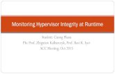 Monitoring Hypervisor Integrity at Runtime · ACC Meeting, Oct 2015. Monitoring Hypervisor Integrity at Runtime. Hypervisor. OS. App. OS. App. OS. App. Virtual. Machine. x86 Architecture