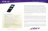 T2-C - RTI · 2017-10-06 · The T2-C is more than just a universal remote control - it’s an expandable control system. When used with the available RTI accessory devices, the T2-C