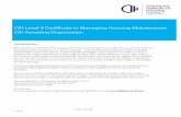 Chartered Institute of Housing (CIH) - independent voice ... pdfs/Qspec-L4 ManHsgMai… · This is an Indication of how the qualification may link to the Apprenticeship Standard: