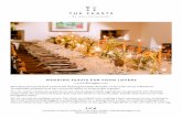 WEDDING FEASTS FOR FOOD LOVERS · A wedding feast is the ultimate celebration and we aim to surpass expectations by getting to know ... Atholl Estate lamb fillet, pulled lamb shoulder