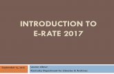 INTRODUCTION TO E-RATE 2017 - Kentucky...INTRODUCTION TO E-RATE 2017 Lauren Abner Kentucky Department for Libraries & Archives September 15, 2016