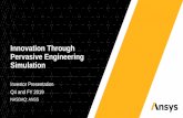 Innovation Through Pervasive Engineering Simulation€¦ · This presentation contains forward-looking statements within the meaning of the Private Securities Litigation Reform Act