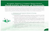 Recognise, Empower & Support Women Farmers MAKAAM's ... · drudgery and propagate them. Information, Education and Communication (IEC) ... All farm women including labourers should