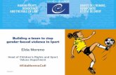 Building a team to stop gender-based violence in Sport · 2017-03-29 · Building a team to stop gender-based violence in Sport Elda Moreno Head of Children’s Rights and Sport Values